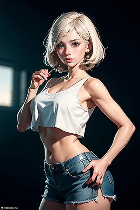 1girl,mini skirt and crop top with white hair. beautiful highly detailed face!!! realistic proportions by alphonse mucha sad brush strokes james gurney wlop lisa frankitec ossdraws unreal engine 5 render octane rtx volumetric lighting subsurface scattering ray tracing hdr shadows depth of field 8 k trending on artstation pixiv makoto shinkai arkhip measles in the,