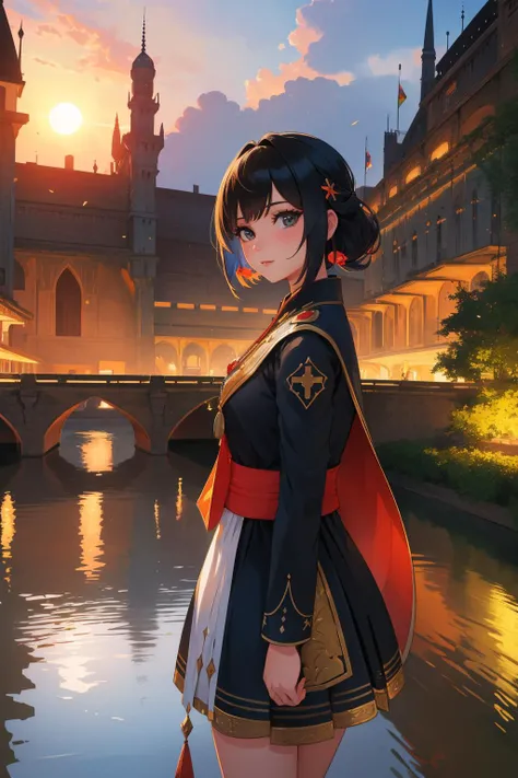 1girl, awardwinning 3D Rendering, behance, landscape of a ([Zurich|Shaniwar Wada]:1.3) from inside of a Belgium, it is very Calming and Bright, crowded pond with Bamboo, at Blue hour, Illustration, Dark, Destructive Art, Moonlight, L USM, Amaro, Decals, raytraced reflections, Highres, trending on artstation