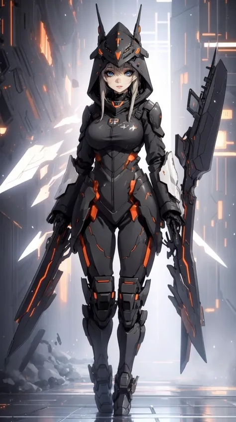 <lora:MimikyuHoodie:0.5> zzMimikyuHoodie, , hood up ,black black fur-trimmed hoodie,
<lora:cnjj_20230628055345:0.5> mecha, helmet, Snowdrift Weather,Cosmic Interceptor - Enormous and designed for cosmic interception this spaceship has a powerful and aggressive appearance. It is armed with advanced weaponry and shields.,Dramatically lit,, (masterpiece, best quality, ultra-detailed, intricate details),((perfect female figure)),(beautiful detailed eyes, ultra-detailed, intricate details,perfect_face,perfect_hand) ,nice hands,newest, ai-generated,anime screencap,<lora:Background_Detail_v3:0.8>, <lora:add_detail:0.5> , <lora:GoodHands-vanilla:1> ,BREAK, 1girl, large breasts, full body, solo:2, Glittery smoky eyes and a matte lips,Disgust,