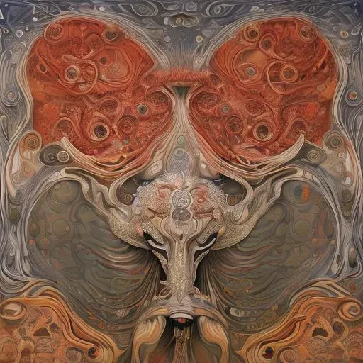 mesmerizing painting. The composition combines surrealist vision with intricate symbolism, creating a captivating tapestry of imagination. In this artwork, bizarre and dreamlike creatures populate a fantastical landscape. melting clocks intertwine with grotesque figures, forming a surreal and enigmatic narrative. In the foreground, a melting clock transforms into a distorted creature, symbolizing the fluidity of time and the ephemeral nature of existence. intricate details reveal a world of symbolic meaning. Unusual hybrid creatures, half-human and half-animal, populate the scene, representing the complex nature of the human psyche. Strange and otherworldly vegetation intertwines with iconic elephants, embodying themes of transformation and the subconscious mind. The composition is bathed in a luminous and otherworldly light, casting long shadows and enhancing the dreamlike quality of the painting. Layers of illusion and symbolism invite viewers to delve into the depths of their own imagination, pondering the mysteries of existence and the interplay of the conscious and subconscious realms. Oil on Canvas, Surrealist Fusion, ((style bse))
