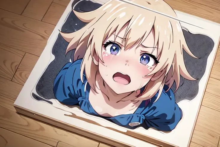 masterpiece,(high quality, best quality:1.2),(white_outline vector trace graphics:1.2), (megami_magazine:1.2), tears, (angry:1), (realistic_nose:-1), (anime colored, flat painting, game cg:1.2),