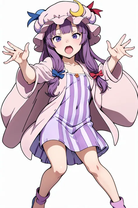 masterpiece,(best quality, high quality, highres:1.2), dynamic_pose, megami_magazine, (white outline vector art:1.2),(anime_coloring:1.4), wariza, (patchouli knowledge:1.2), (zun_hat:1.2) <lora:patchouli:0.5>