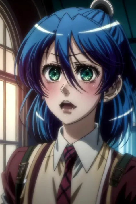 (best quality:1.1), (masterpiece:1.4), illustration, , , , ligne claire, (anime:1.4), 1girl, solo, <lora:nagisa_aizawa:0.94>, nagisa_aizawa, blue hair, green eyes, short hair, silk, , Mordor: A dark and evil land ruled by the dark lord Sauron,