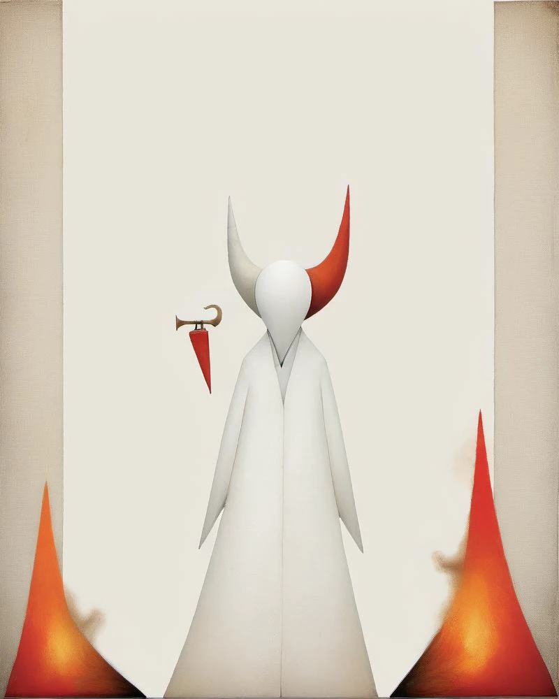 <lora:Fstyle_CG:0.9> Angel, fire, horn, robe, <lora:Gabriel Pacheco Style:0.8> Gabriel Pacheco Style page <lora:SDXL_White_Sa_May:0.6> white <lora:F-Style:0.3>