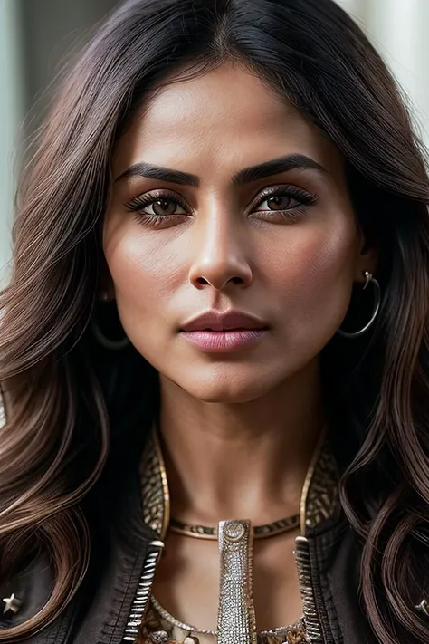 beautiful woman (M0un1R0y:.99), beautiful hair, (( Tousled waves :1.4)), ((piercing:1.6)), ((portrait)), (closeup:1.2), ((from the waist up)), ((( kitchen[::1] :1.2 ))), natural skin texture, (( Cropped jacket :1.3)), 24mm, 4k textures, soft cinematic light, adobe lightroom, photolab, hdr, intricate, elegant, highly detailed, sharp focus, ((((cinematic look)))), soothing tones, insane details, intricate details, hyperdetailed, low contrast, soft cinematic light, exposure blend, hdr, faded, now, ("I've got a bad feeling about this.":1.1)