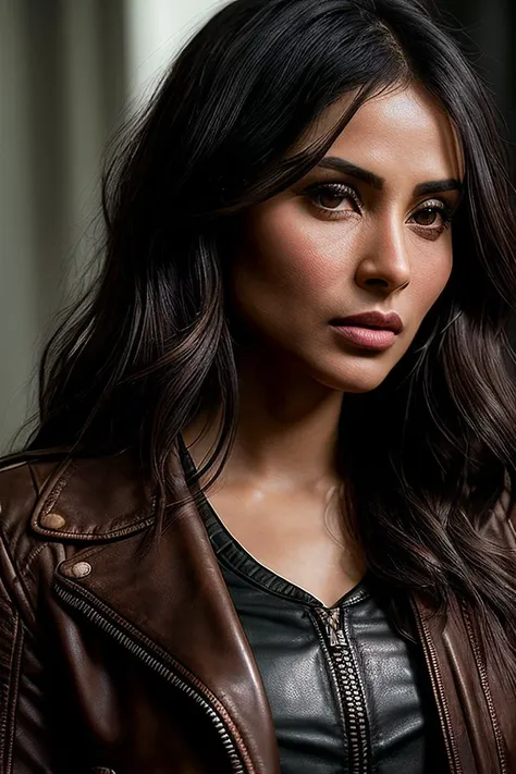 close up very beautiful baddie woman with a crocto