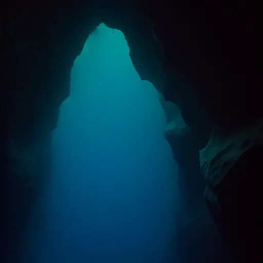 cave in deep dark  water , 
 <lora:thalassophobia:1>