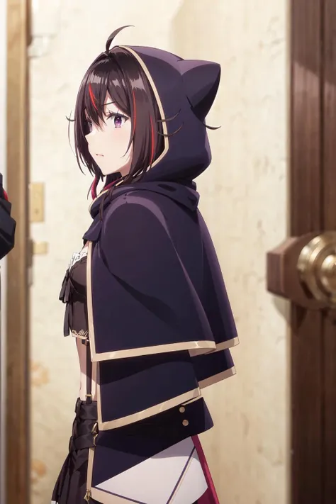 <lora:0014Keluca:1>,eluca,cloak,hood,suspenders,fighting_stance,