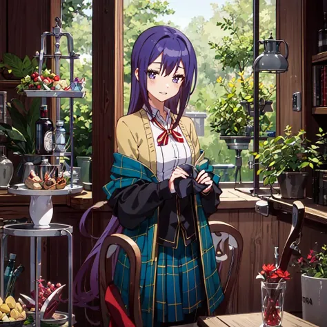 masterpiece, best quality, ultra detailed, 1girl, <lora:shion:1>, 1shion, (forest:1.2)