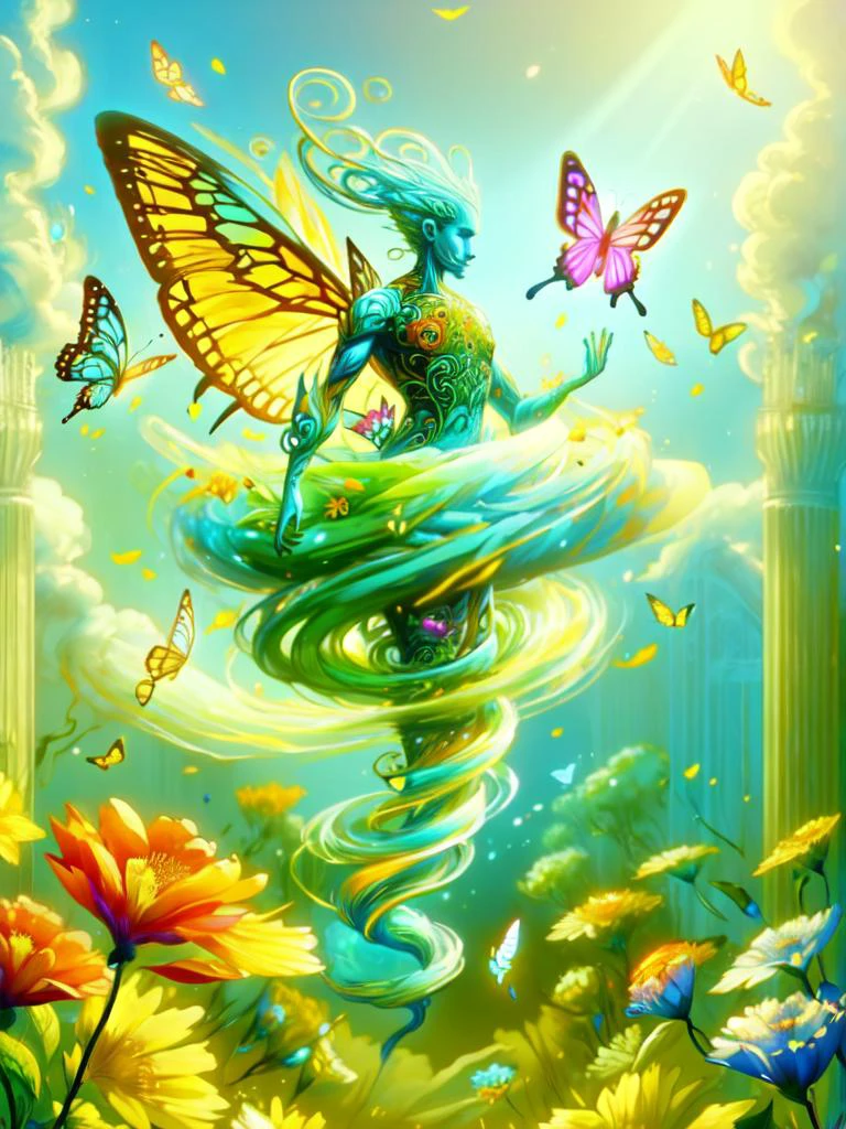 cute fairy, wings, flowers in background, intricate details, colorful, butterflies <lora:DonM3l3m3nt4l:1> donm3l3m3nt4l, moving, summoning, floating, gliding, standing