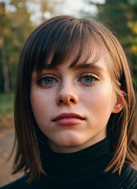 A stunning intricate full color portrait of (skswoman:1),wearing a black turtleneck, epic character composition, by ilya kuvshinov, alessio albi, nina masic, sharp focus, natural lighting, subsurface scattering, f2, 35mm, film grain, <lyco:Sophia Lillis:1.2>