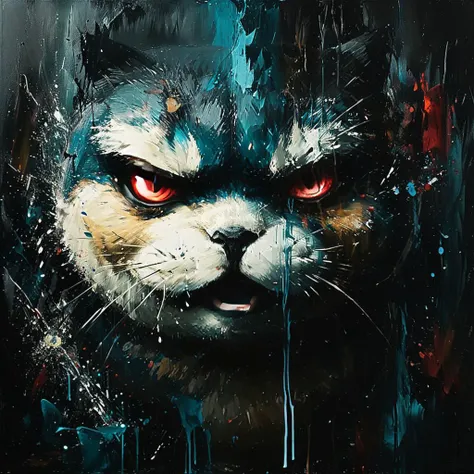 impactful paint of closeup portrait of Snorlax, eminating greatness and strenght <lora:Disturbia:0.7>, highly detailed, 8k, sharp, professional, clear, high contrast, high saturated, vivid deep blacks, crystal clear
