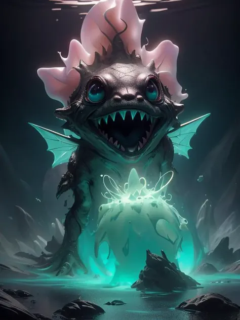 (disney:0. 1), (cartoon:0.1), (pixar:0.4), (3D:0.80),
(UHD:1.1), (detailed background visible:1.2),
close up of (cute:0.40) (axolotl:0.70),,
<lora:AbyssalTech:0.60> abyssaltech , dark energy, ethereal, dissolving, see-through, abyss,
(Style: subsurface scattering, (pui), analog style, realistic, film photography, highres photo, cinematic Lighting, trending on artstation),(Photorealistic:1.2),
(detailed), sharp, HDR, high quality, good resolution, maximalist, masterpiece,