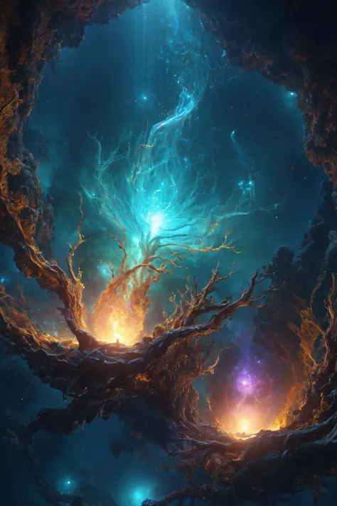 digital rendering <lora:epi_noiseoffset2:0.8> <lora:AbyssalTech-20:0.8> abyssaltech , dark energy, ethereal, dissolving, see-through, abyss <lora:xl_more_art-full_v1:0.8> trending on artstation, complexity:0.5