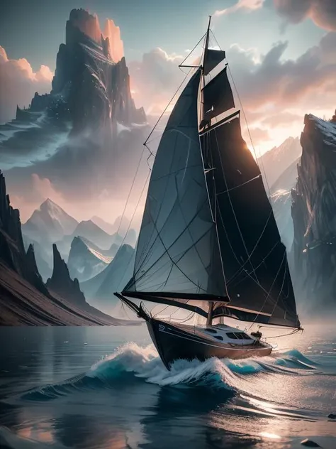 (disney:0. 1), (cartoon:0.1), (pixar:0.4), (3D:1.00),
(UHD:1.1), (detailed background visible:1.2),
small sailboat on a lake, mountains in background,,
<lora:AbyssalTech:0.50> abyssaltech , dark energy, ethereal, dissolving, see-through, abyss,
(Style: subsurface scattering, (pui), analog style, realistic, film photography, highres photo, cinematic Lighting, trending on artstation),(Photorealistic:1.2),
(detailed), sharp, HDR, high quality, good resolution, maximalist, masterpiece,