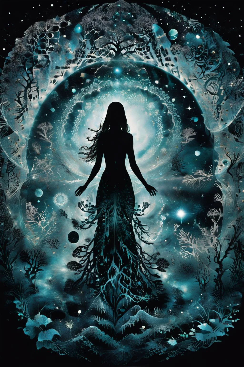 digital rendering <lora:epi_noiseoffset2:0.8> <lora:AbyssalTech-20:0.8> abyssaltech , dark energy, ethereal, dissolving, see-through, abyss <lora:xl_more_art-full_v1:0.8> <lora:SDXLStencilStyle:0.8> stencil style, stenciled illustration