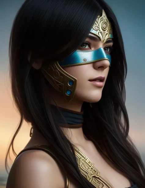 portrait of a cyberpunk masked warrior, half body, d & d, fantasy, intricate, elegant, highly detailed, digital painting, artstation, concept art, art by artgerm and greg rutkowski and alphonse mucha, high detailed skin,skin pores,coastline,overcast weather,wind,waves,8k uhd,dslr,soft lighting,high quality,film grain,Fujifilm XT3,
