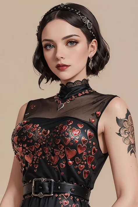 (seductive:1.2), adult, woman, (short black finger waves hair), wearing heart_20s, round neck heart beaded long flapper 1920s black dress, fringe, <lora:heart_20s-12a:0.65>, (Point-of-view shot:1.1),(((text))),((color)),(shading),background,noise,dithering,gradient,detailed,out of frame,ugly,error,Illustration, watermark,(((gothic ink on paper))),H.P. Lovecraft,Arthur Rackham