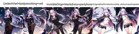 masterpiece, best quality, solo, 1girl, standing, 
UnderAVeil+bodystocking+veil, 
<lora:ArknightsManticoreNREG128:0.8>