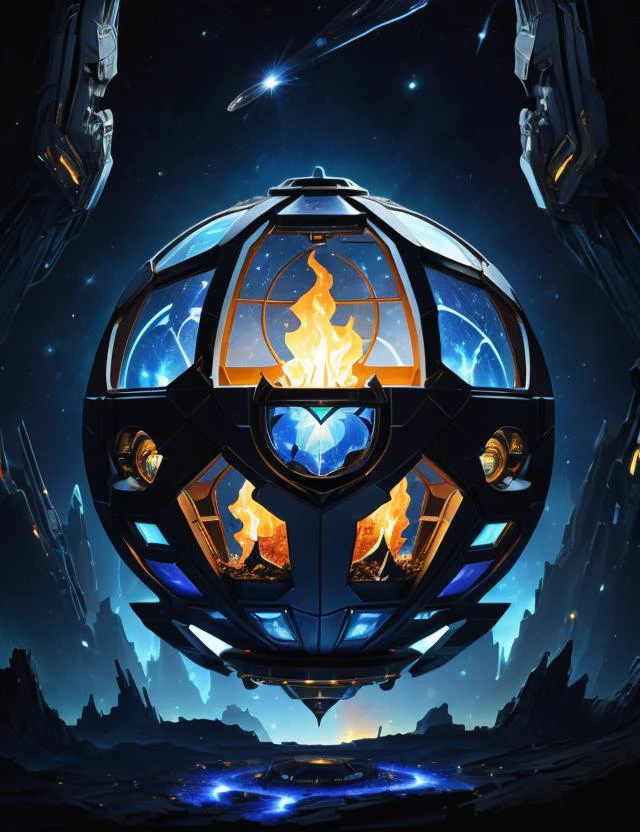 hyper detailed masterpiece, dynamic, awesome quality,DonMFr4ck7ur3dUnd3rw0rld multinational space accord assembly, quantum-infused artificial intelligence, lanterns with real flames, garden lighting <lora:DonMFr4ck7ur3dUnd3rw0rld-000009:0.75>