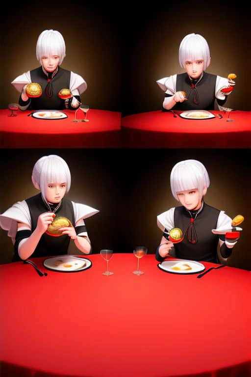 8K sharp focus UltraHD conceptual photography of the heavy duties of having a dinner.
