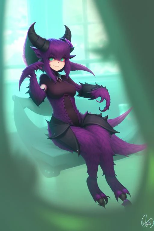 8K sharp focus ultra HD photography of a cute monstergirl, calm and fun to hang out with, SFW.