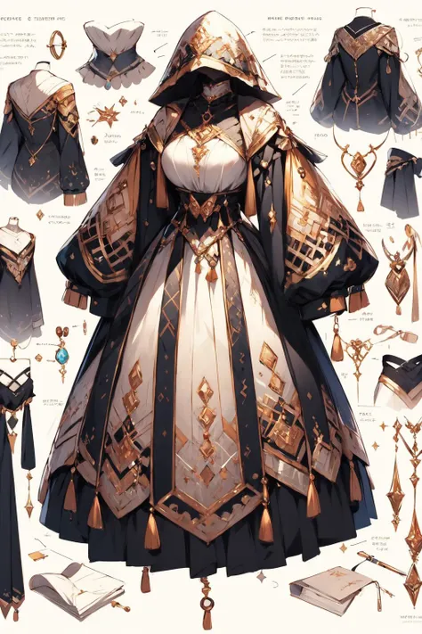 woman fashion dress concept art, accesories, ultradetailed <lora:Clothes_concept:0.6>