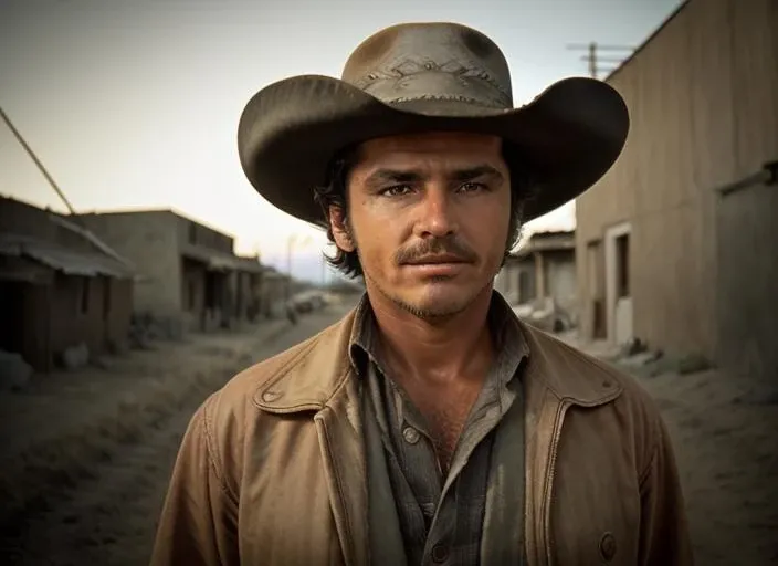 jn1, masculine, as a cowboy outlaw mexican bandito in a spaghetti western film, mustache, grainy film, natural light, Canon 5D Mark IV, aperture 5. 6, ISO 100, shutter speed 1/ 125, ,, , natural skin texture, 24mm, 4k textures, soft cinematic light, adobe lightroom, photolab, hdr, highly detailed, sharp focus, ((((cinematic look)))), soothing tones, insane details, intricate details, hyperdetailed, low contrast, soft cinematic light, dim colors, exposure blend, hdr, faded
<lora:JackNicholson:1>