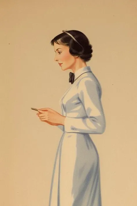 <lora:nooneaskedforthis:1> nooneaskedforthis, illustration of an elegant lady in a hotel