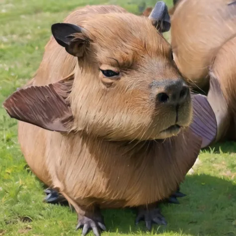 <lora:add_brightness:0.5><lora:add_detail:0.5><lora:horn_v10:3> <lora:capi:1> capybara,pov,from above,