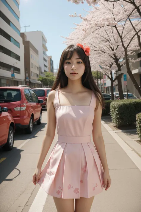 1girl, epic Anime, crowded city street with Poppies, insane details, Sharp focus of a Aqua and Coral ("You can't hurry love, no, you'll just have to wait.":1.3) , it is very Figurative Art and Attractive, near Eclectic grass, Stars in the sky, soft focus, [ (stylized by Bert Hardy:1.3) , (Laurel Burch:0.9) ::14], Suffering, Classical Realism, Gel lighting, Circular polarizer, Kodak portra, cherry blossom pink explosions, delicate, trending on CGSociety, pixiv