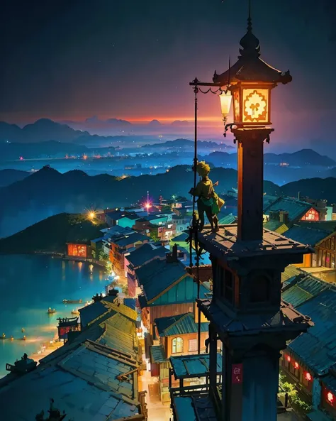 best quality,masterpiece,highly detailed,ultra-detailed, <lora:neg4all_bdsqlsz_V3.5:-1> 
no humans, mountainous horizon, ocean, harbours,bird view,
cyberpunk cityscape,night, night sky, 
<lora:Neoncolor_last:1>  
<lora:de-anime-er_v10:-0.75> 
 <lora:Jiufen:0.75> jiufen taiwan,
<lora:pastelcolor_last:2> <lora:Pastels_last:1> <lora:Graphite_last:1> 
by studio ghibli,, digital painting, artstation, concept art, smooth, sharp focus,art by ross tran and greg rutkowski and alphonse Mucha and  Bak Karol, unreal engin 5,octane render,(2D:1.2), (color Ink wash painting:1.1),(ink splashing:1.1),(color splashing:1.1),(colorful:1.16), (watercolor:1.16), soft lighting