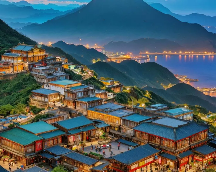 best quality,masterpiece,highly detailed,ultra-detailed, <lora:neg4all_bdsqlsz_V3.5:-1> , <lora:Jiufen:0.75> (jiufen taiwan:1.3), scenery
no humans