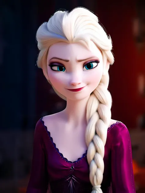 score_9, score_8_up, score_7_up, score_6_up, score_5_up, score_4_up,elsa \(frozen\) in the corridor of the library, looking at viewer,smirking,Elsa's Purple Nightgown,upper body,single braid, worm light,upper body, incredibly absurdres,ultra-detailed, wallpaper,realistic,photorealistic,raw photo,masterpiece,best quality,, <lora:Frozen_elsa_textV1-PonyXL:1>