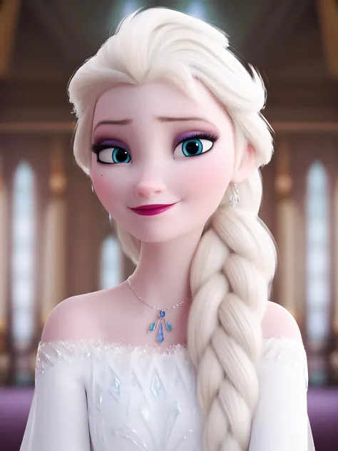 score_9, score_8_up, score_7_up, score_6_up, score_5_up, score_4_up,elsa \(frozen\) in the corridor of the library,(toplesss:1.3), looking at viewer,smile,smooth hair, Elsa's White Dress ,upper body,long straight hair, worm light,upper body, incredibly absurdres,ultra-detailed, wallpaper,realistic,photorealistic,raw photo,masterpiece,best quality, Elsa's White Dress ,Arabian palace,Arabian palace,Arabian palace,Arabian palace,Arabian palace background,<lora:Frozen_elsa_textV1-PonyXL:0.8>