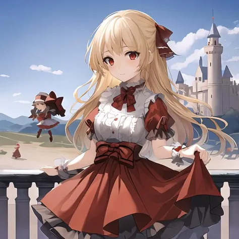 masterpiece, best quality, castle background, 1girl, cowboy shot, b_horror_v2_1, mmksc <lora:add_detail:0.0><lora:mmks_clean:0.0>