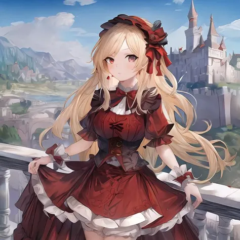 masterpiece, best quality, castle background, 1girl, cowboy shot, b_horror_v2_1, mmksc <lora:add_detail:0.5><lora:mmks_clean:0.5>