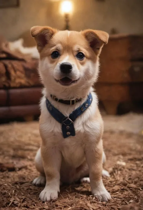 cinematic film still, cute doge puppy, undefined