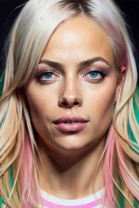 portrait photo of lvm,(pink and green striped shirt), (dirty blonde hair), alluring portrait, intricate, highly detailed, digital painting, artstation, concept art, naughty, sharp focus, cinematic lighting, illustration, art by artgerm and greg rutkowski, alphonse mucha, cgsociety
, <lyco:LivM-RealVision-V1.0:1.0>