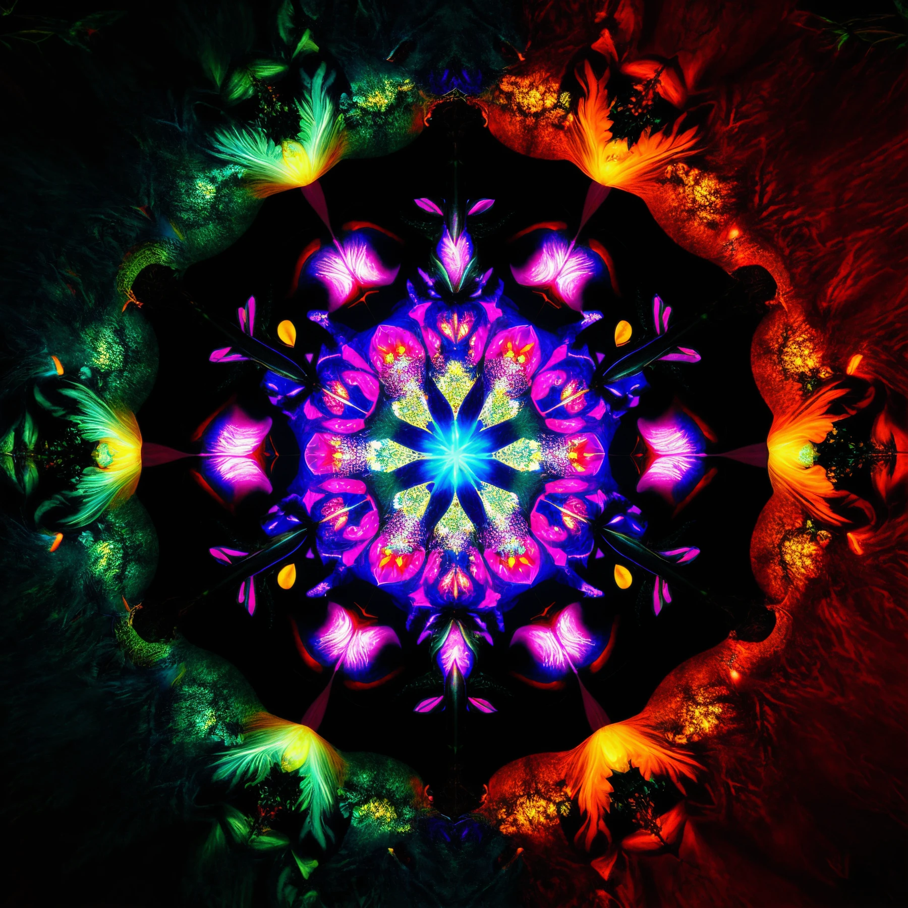luminescent wings, surrounded by glowing, magical creatures in an enchanted forest
Kodak Portra 400 camera f1.6 lens, rich colors, lifelike texture, dramatic lighting, unreal engine, trending on ArtStation, cinestill 800 tungsten, fruits theme, kaleidoscope style <lora:kaleidoscope:0.3>