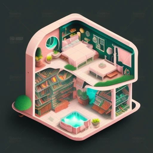 duskametrick15  isometric cutaway neon future buildings incredibly detailed black background dilapidated duskametrick15