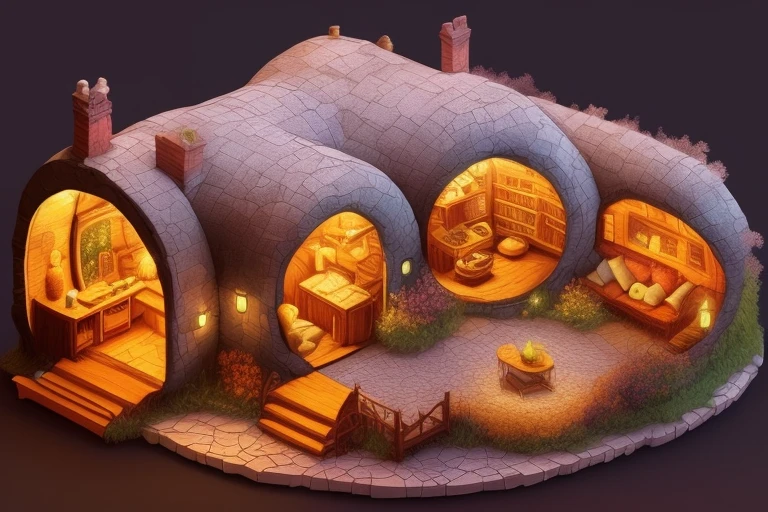 duskametrick15 hobbit house lord of the rings incredibly detailed background bokeh rim lighting duskametrick15