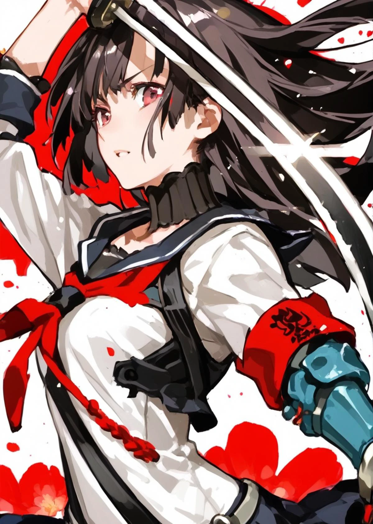 score 9, score 8 up, score 7 up, rating questionable,
detailed background, shiny skin,
<lora:samurai2020.pony:1>,
samurai,
katana,