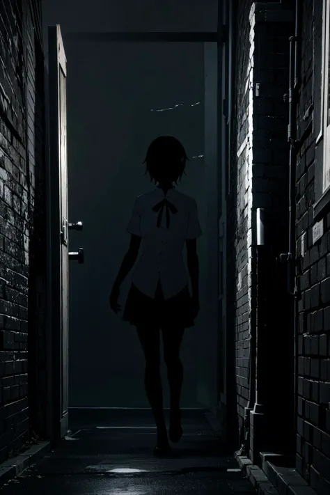 masterpiece, best quality, ultra detailed, highres, masterpiece, best quality, highres
aamahiru, short hair, hair ornament, neck ribbon, waitress, (yellow apron:-1), (white shirt:1.2), short sleeves, black skirt
<lora:inami_mahiru_v1:0.7>
Returning home, unexpected encounter, mysterious figure, eerie atmosphere, dimly lit street, startled, apprehensive, unfamiliar presence, shadowy silhouette, surprise, curious, tense, solitary encounter