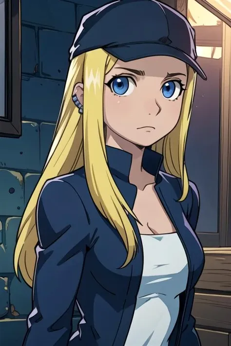 masterpiece, best quality, game cg, 1girl, solo, looking at viewer, upper body, depth of field, , , <lora:winry_rockbell:0.70>, winry_rockbell, blonde hair, blue eyes, , catwoman costume, dieselpunk, 8k resolution