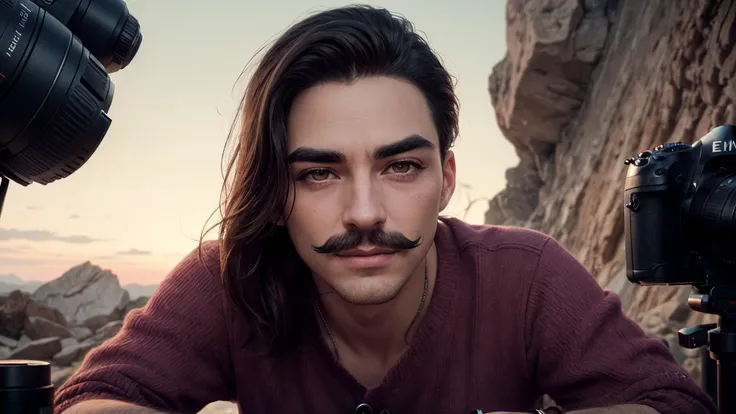 an awarded profesional photography of (1man:1.3) ancient Roman  with red eyes  eyes  and Thick Brows and male Polished slicked-back hairstyle hairstyle and Dali mustachein platinum color, he wear crewneck and budenovka    sad smile, perched on a cloud  in asteroid ,(epic scene:1.3),ultradetialed character with perfect face,detailed skin,(ultrasharp:1.3),(masterpiece:1.1),best quality,(photorealistic:1.2),ultrarealistic,realistic ultradetailed character,4k perfect quality, <lyco:GoodHands-beta2:1> by Dmitriy Yoav Reinshtein  Split Lighting camera angle close-up and feet out of frame Magnificent,Imperceptible detail,Intricately designed,  (perfect quality face:1.5)  hyper-detailed complex,  insanely detailed, detailed clothes, detailed skin, detailed body,