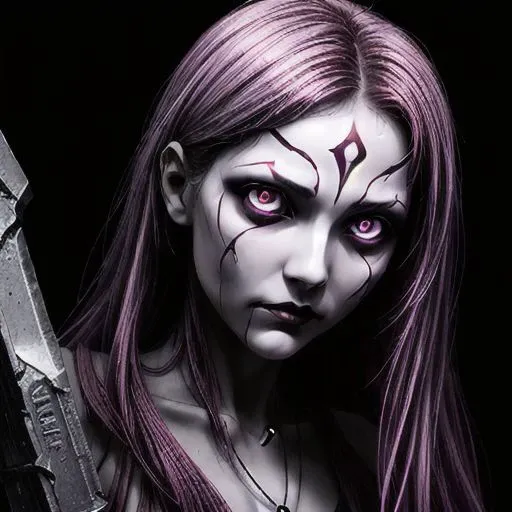 beautiful really low girl , Lilith symbol on the forehead, dressed as the demon lilith(white light and black ), ,bookmelon, evil expression, crypt background,ultra detailed eyes,macro on face,real