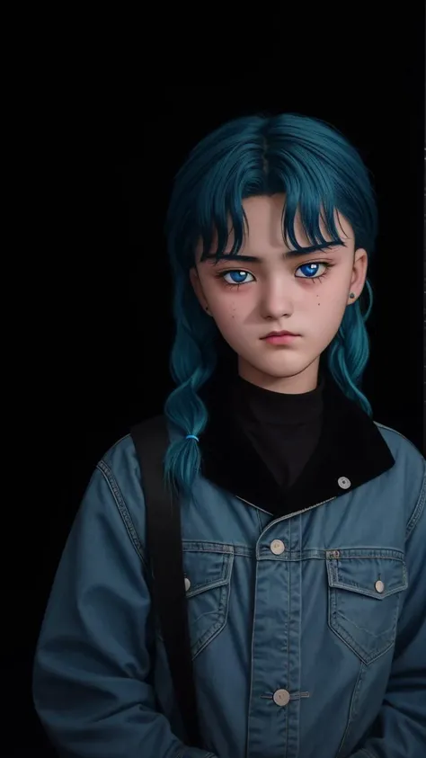 masterpiece, best quality,
vivid colors,
1girl, (solo)
(, 14y.o, teen,eenager)
blue hair,
black eyes
" "
" "
(simple black background)
dark, gloomy, depressive, depressing, bleak
<lora:smv1-10:0.8>