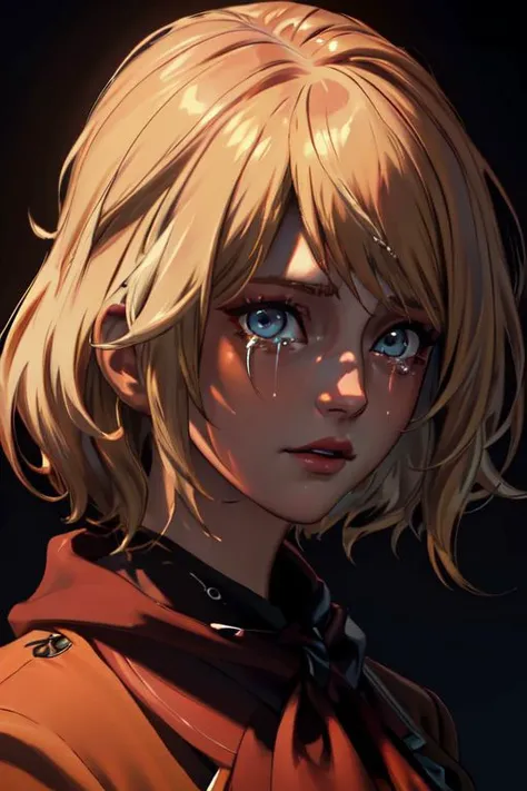 ((ultra detailed, masterpiece, best quality))
<lora:RE4Ashley:0.8>
RE4Ashley,
crying,
godly auburn light,
looking at viewer, dim light,
1girl, solo, blonde hair, portrait,
black background,
