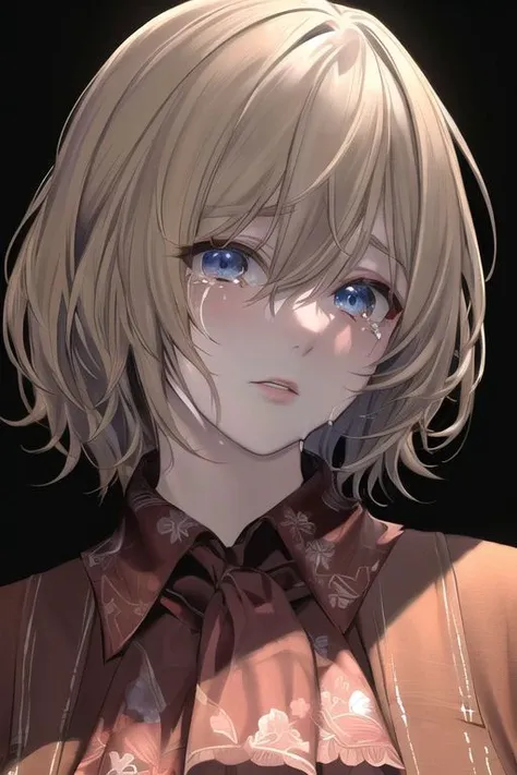 ((ultra detailed, masterpiece, best quality))
<lora:RE4Ashley:0.8>
RE4Ashley,
crying,
godly auburn light,
looking at viewer, dim light,
1girl, solo, blonde hair, portrait,
black background,